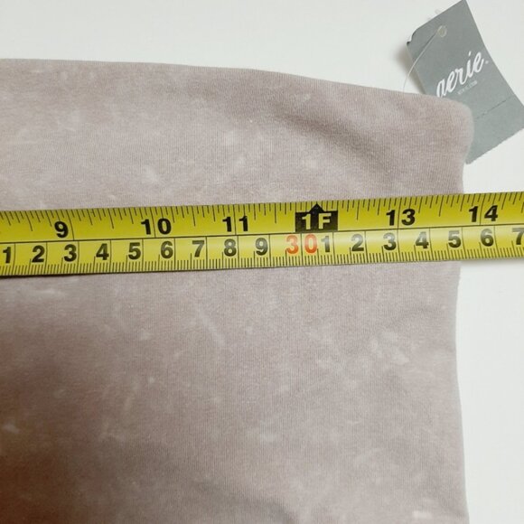 AERIE Tube Top Sleeveless Casual Stretch Crop Light Tan & Cream Sz M - Picture 6 of 12